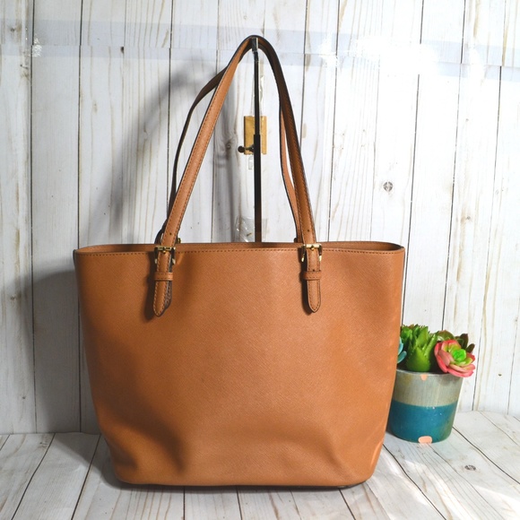 Michael Kors Jet Set Large Leather Tote Bag - Picture 2 of 7